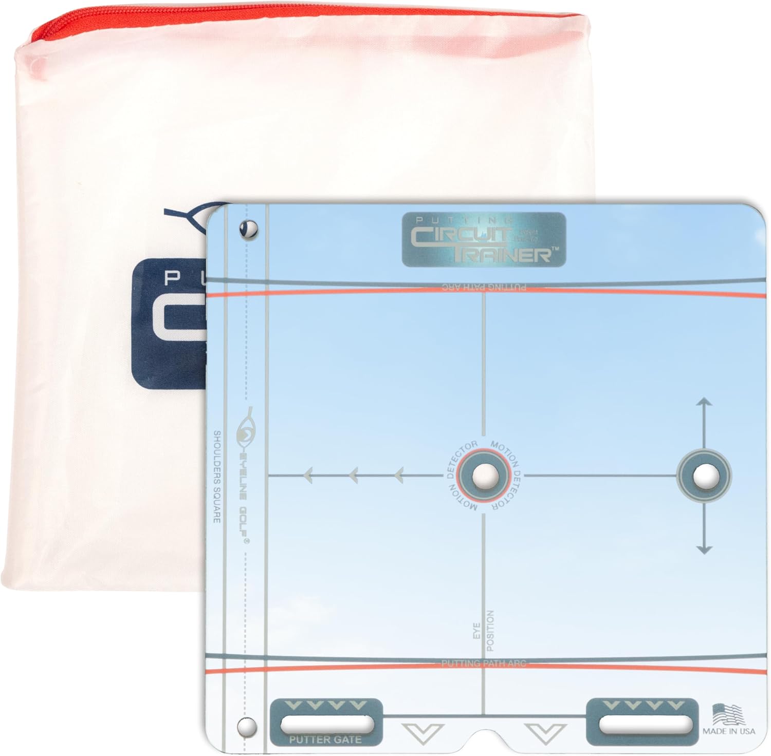 EyeLine Golf Putting Mirror, Circuit Trainer, Portable Putting Alignment Training Aids with Carry-on Bag, Indoor and Outdoor Practice, Golf Accessories, for Trainer