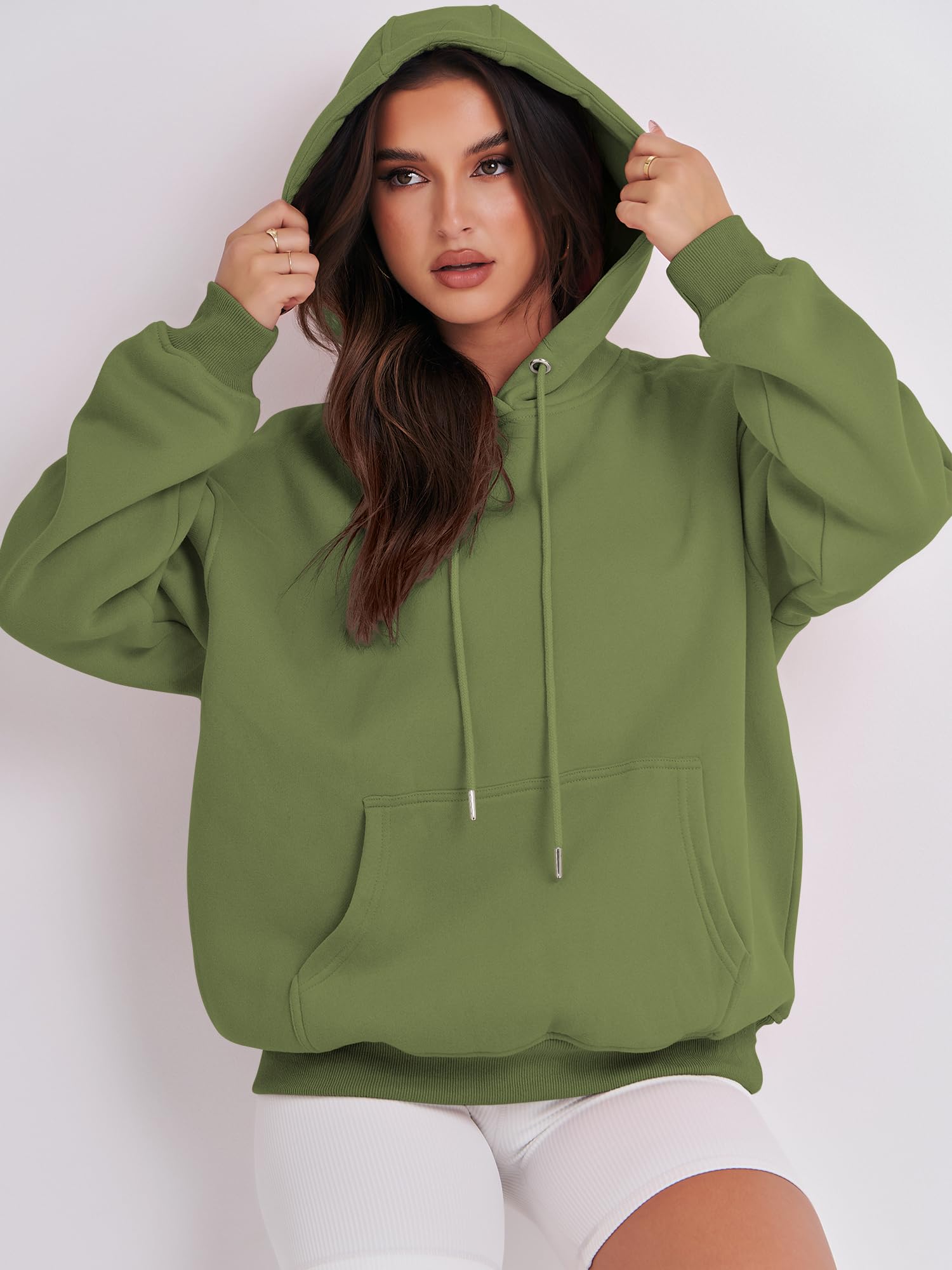 Damskie ponadwymiarowe bluzy z kapturem z polaru podstawowy sweter bluza jesień moda 2024 stroje modne Y2k nastolatki ubrania preppy