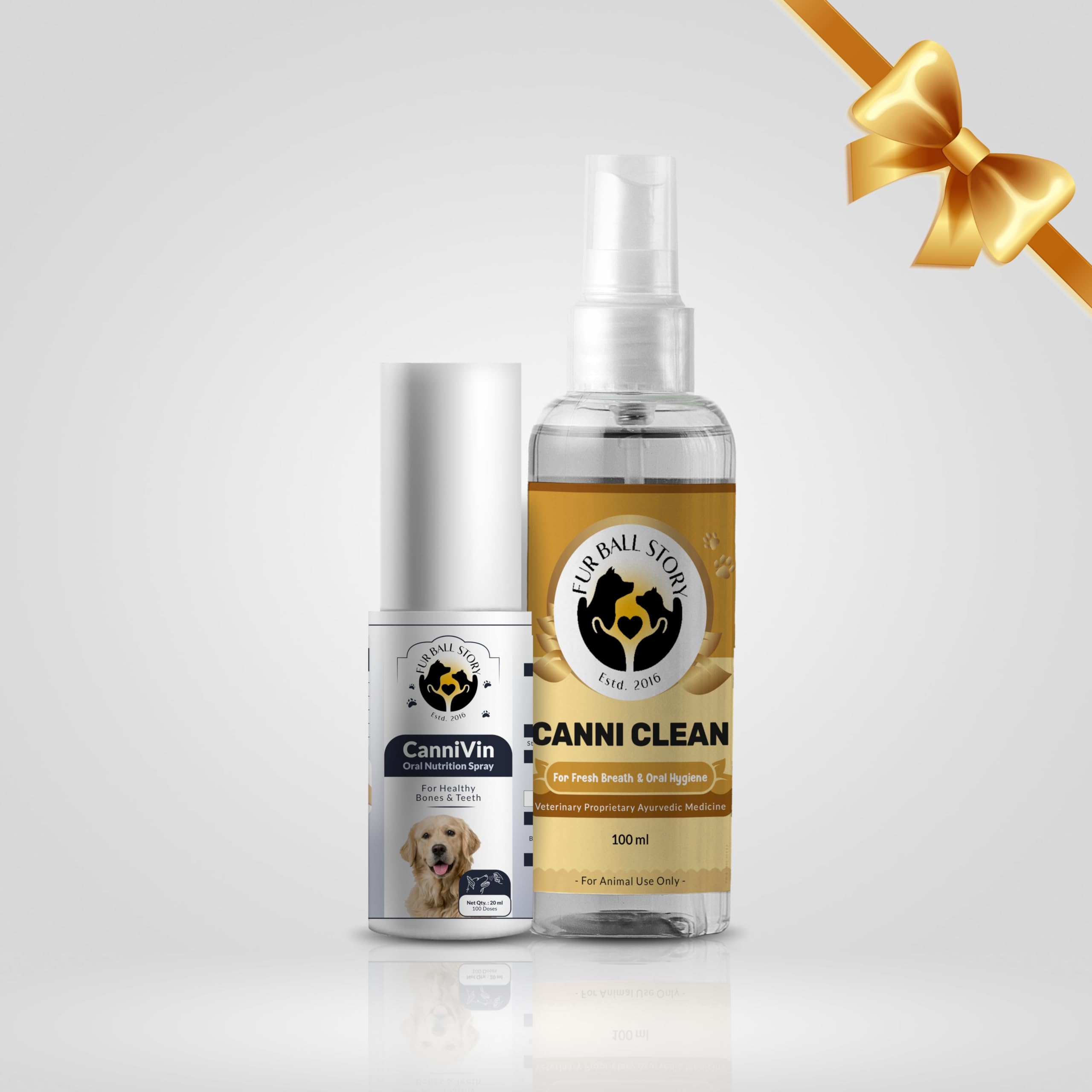 Fur Ball Story Dental Care Combo Pack | Canni-Clean Mouth Spray 100ml & CanniVin Oral Nutritional Spray 20ml (B0CNZG6KFG) Amazon Price History, Amazon Price Tracker