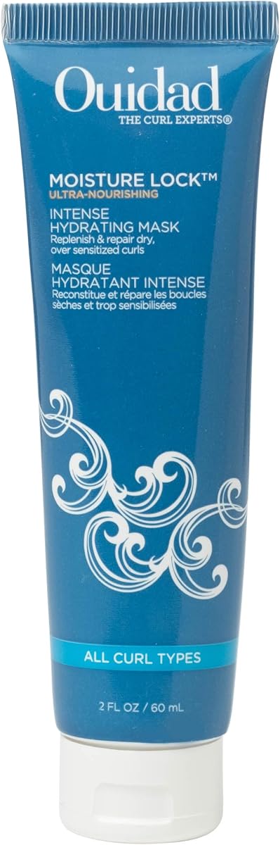 Moisture Lock Hair Mask - Intense Hydrating Curly Hair Mask Fights Frizz & Breakage, Macadamia Nut & Olive Oil, Helps Repair, Detangle, Restore Softness, Mineral Oil Free, All Curl Types