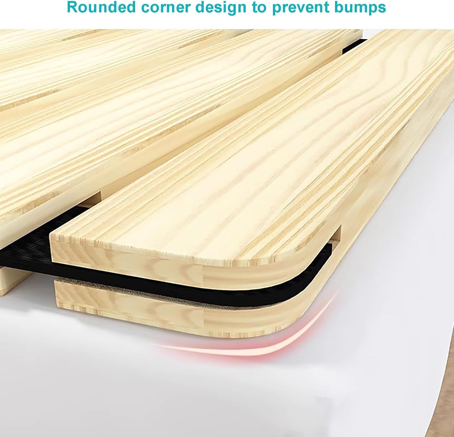 Rollable Floor Mattress Frame，Solid Wood Bunkie Board Replacement Slats Roll Up Mattress Support for Bed Frame Waist Protector Hard Board (19.69x74.8in/50x190cm)