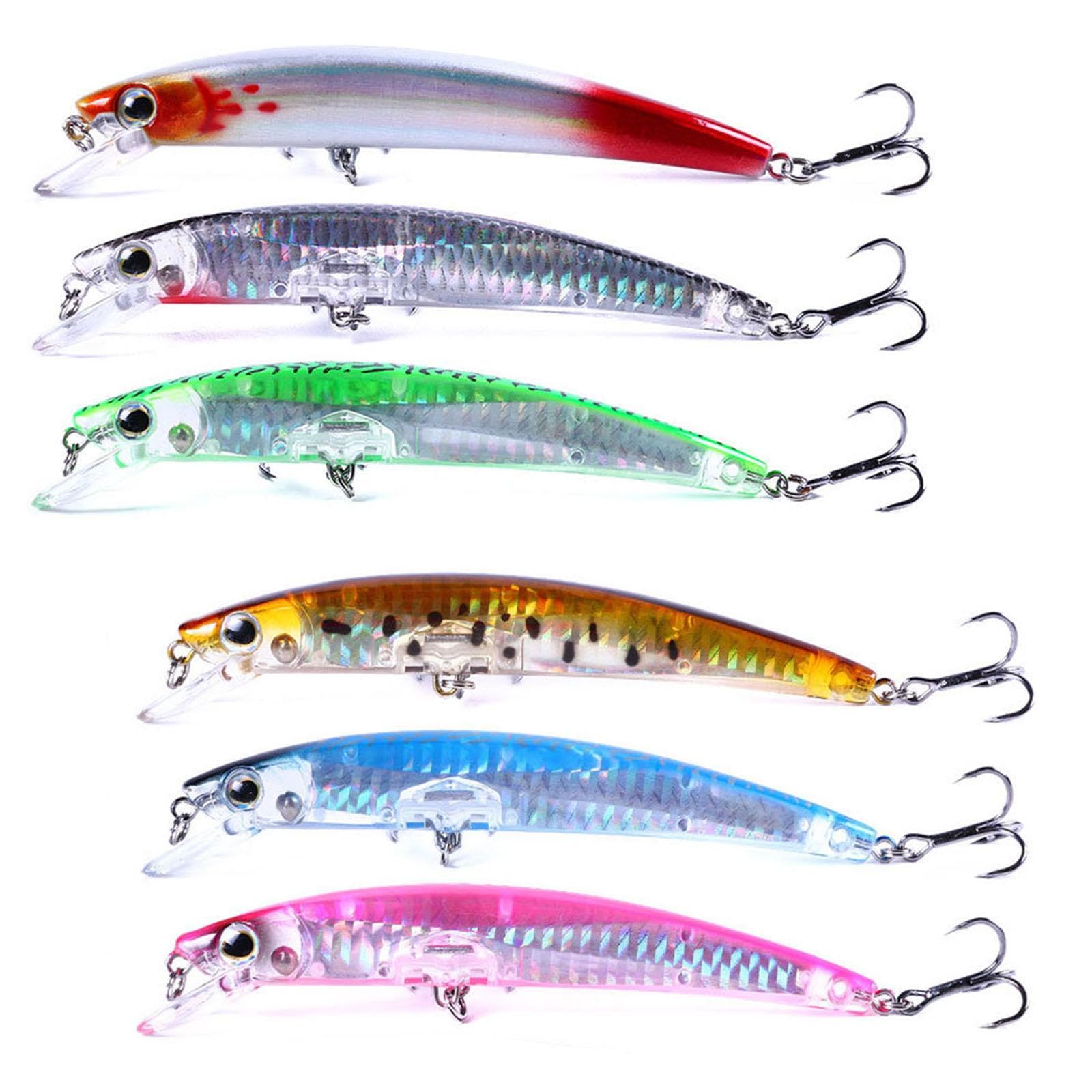 6Pcs Fishing Baits Lifelike Compact Artificial Baits for Salmon Carp Crappie|Sporting Goods|Fishing|Baits, Lures & Flies|Crankbaits
