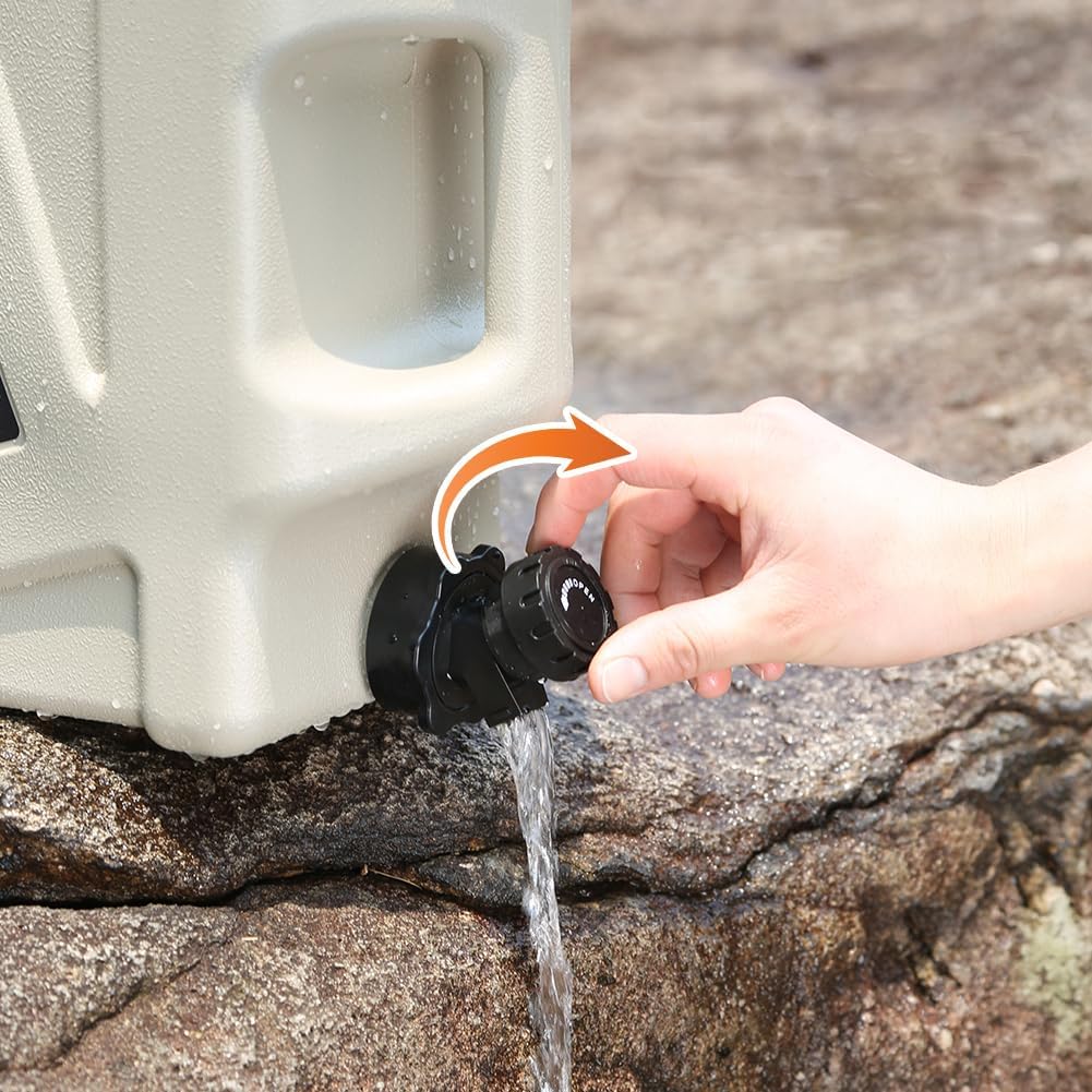 HiGropcore Water Container with Spigot - 2.6Gallon/3.2Gallon Water Jug Portable Camping Water Tank BPA Free - Emergency Water Storage for Camp Outdoor Hiking
