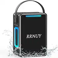 RRNUY Portable Bluetooth Speaker 60W IPX6 Waterproof Wireless Speakers with Deep Bass, TWS Pairing, DSP Stereo Sound, Led Light, Big Powerful Loud Outdoor Boombox for Home Party Camping Beach