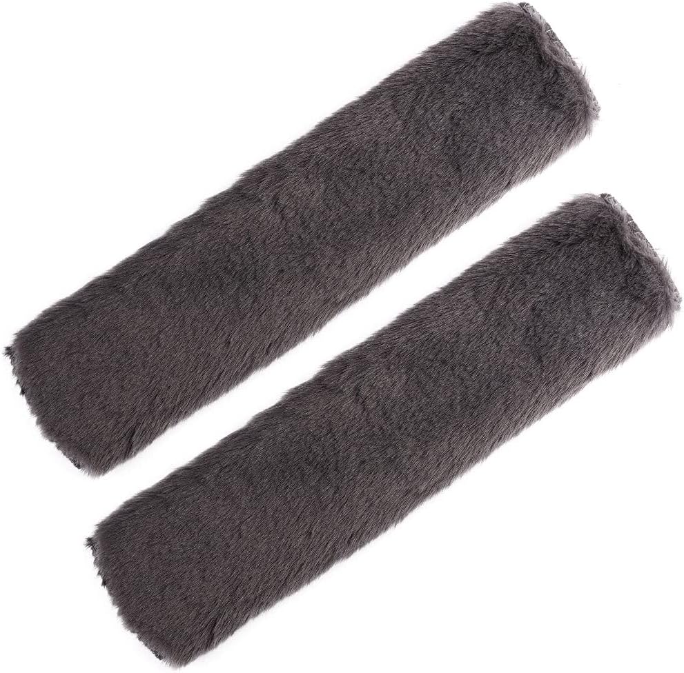 2 Pack Seat Belt Pads, Seatbelt Strap Cover Soft Faux Big Rabbit Fur Car Seat Belt Covers