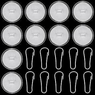 10 Pack Self-Adhesive Ceiling Hooks for Hanging, 0.78in Sticky No-Drill Ceiling Discs with Iron Hook, Transparent Wall Hanger for Festival Wedding Birthday Party Christams Decorations