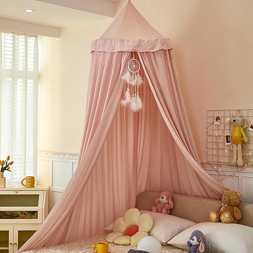 Miniatura 40 de dix-rainbow Toldo decorativo de princesa para cama de niños, toldo de cama suave y duradero para habitación de niñas, tienda de campaña, ropa de Red