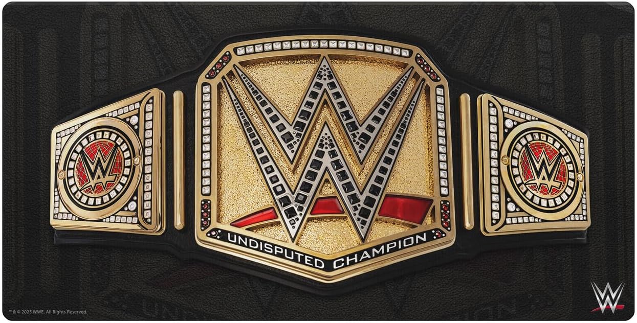 Head Case Designs Officially Licensed WWE Undisputed Championship Title Belts 23.62 x 11.81 x 0.12 inches (600 x 300 mm) - L Gaming Office Desk PC Keyboard Mouse Mat Pad - Image 2