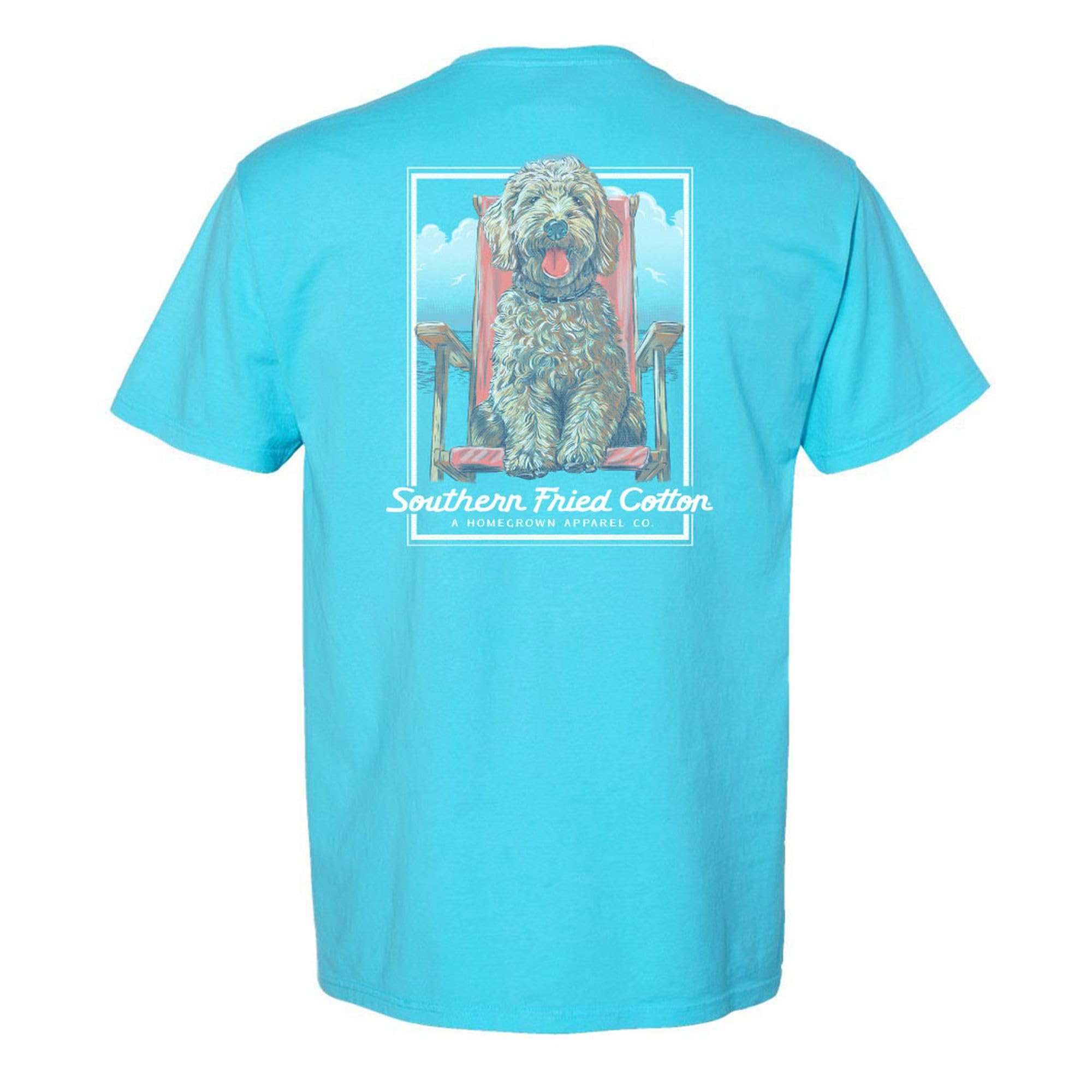 Summer Vibe Golden Doodle Short Sleeve Pocket T Shirt