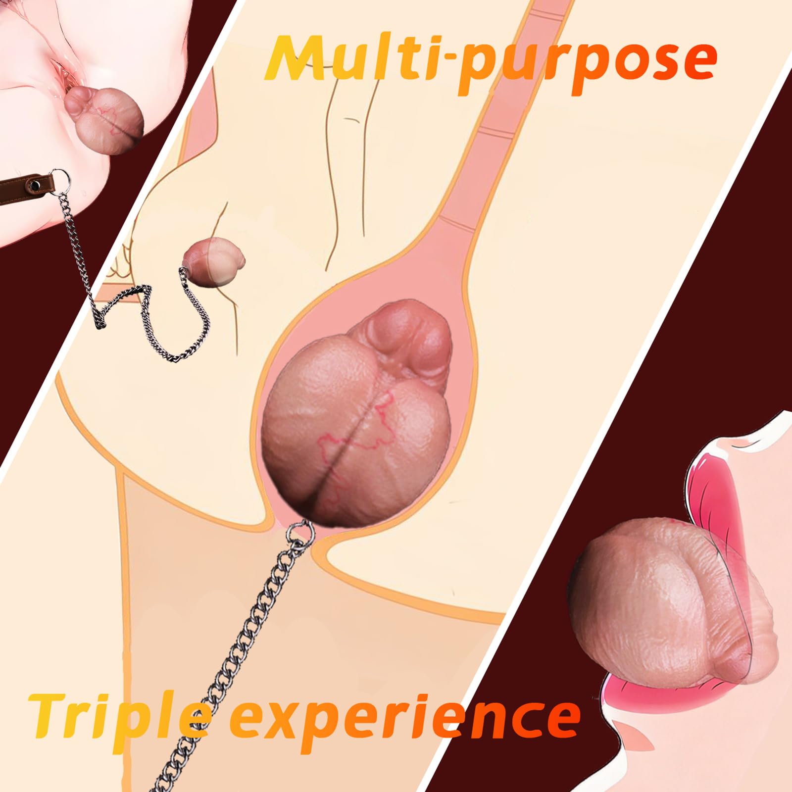 Anal Kette Analkette Analkugeln mit Mehreren Kugeln Buttplug Anal Beads Flexibel Intensives Analspiel SM Sexspielzeug für Paare Frauen Männer，L