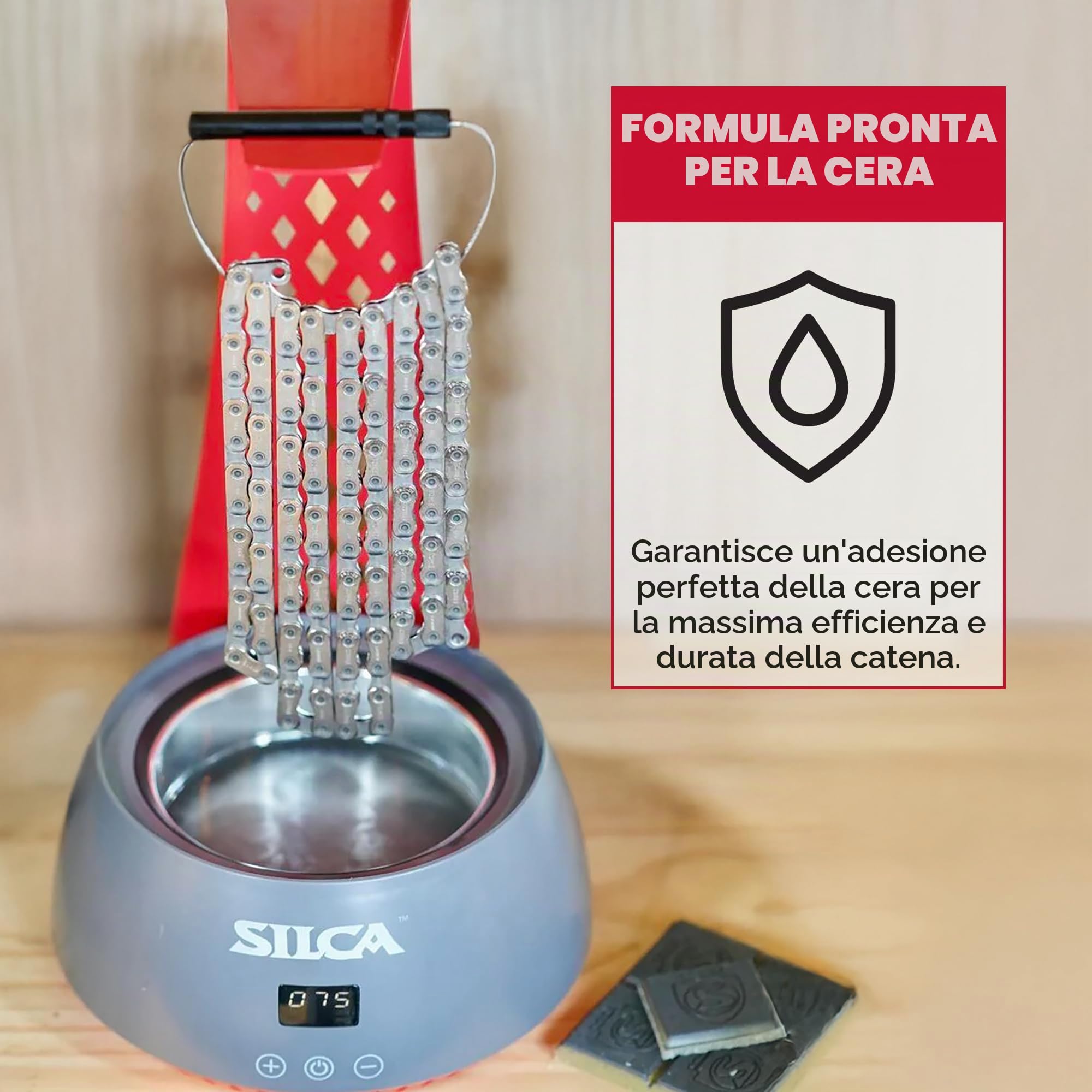 SILCA Spellacatena Professionale per Bici: pulisce la Catena in 10 Minuti, sgocciola e risciacqua|Nessun Prodotto Chimico aggressivo|Tecnologia di Pulizia -16 Once