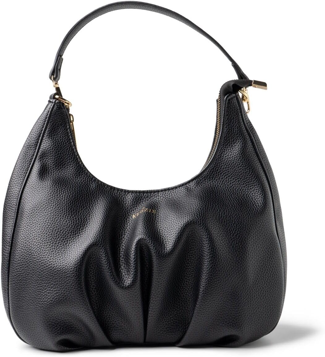 KEDZIE Elle Shoulder Bag Vegan Leather Crossbody Purse for Women - Black