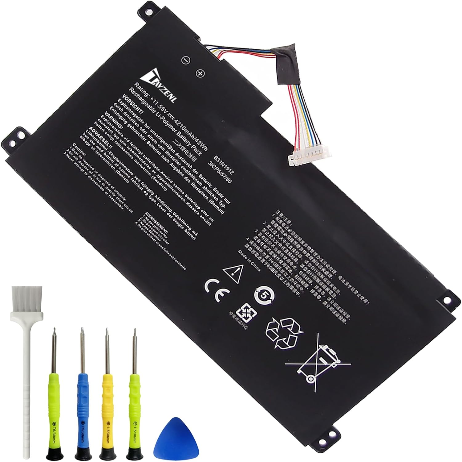 B31N1912 42Wh Battery Replacement for Asus VivoBook 14 L410MA 14 E410MA Series E510MA R522MA L510MA F414MA E510KA-EJ033TS E410KA-EK139TS Series 11.55V 3550