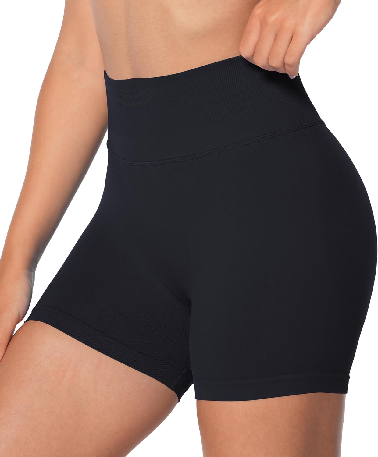Sunzel Women's Seamless Scrunch Butt Biker Shorts – High Waisted Booty Lifting Workout Yoga Gym Shorts with Tummy Control - Image 3