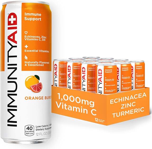 LIFEAID IMMUNITYAID Support Blend, Echinacea, Zinc, Astragalus and Vitamin C, IMMUNITY AID, 12 Fl Oz (Pack of 12)