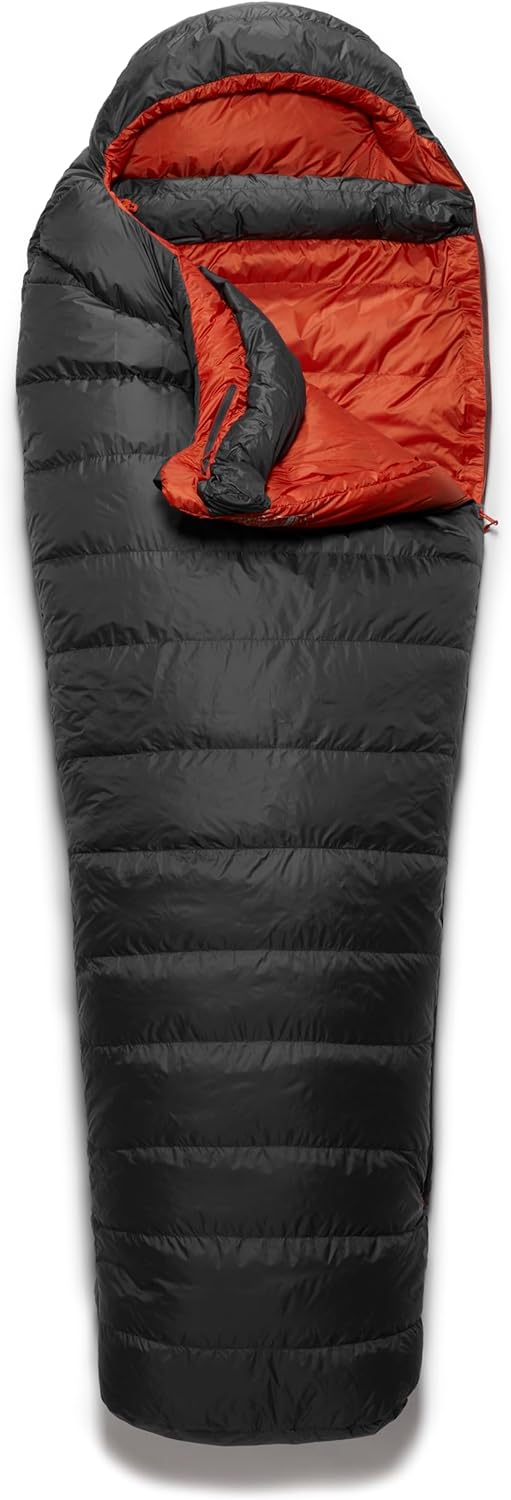 Rab Men's Ascent Down Sleeping Bag - Lightweight Warm Mummy Sleep Sack for Camping & Backpacking