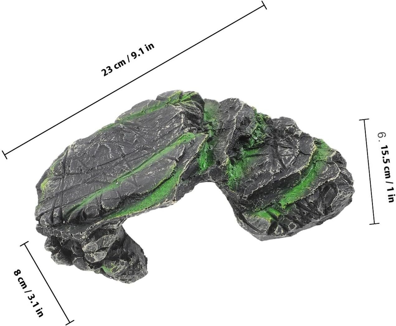 Resin Turtle Basking Platform Creative Decorative Reptile Terrarium Landscaping Accessory Large Climbing Place and Scene Setting Prop for Aquarium and Fish Tank image 2