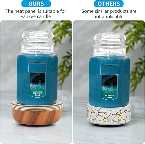 Miniatura 2 de mocosa Calentador de cera de cerámica para derretimiento, calentador de cera 3 en 1, calentador de cera para quemador de cera perfumada, derretidor