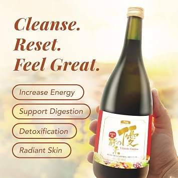 AFC Japan Digestive Ultimate Enzyme Drink Pure Digestive Enzymes for Digestion, Gas, Bloating, Constipation Relief & Immune Support 106 Fermented Fruits & Vegetables, Enzyme Supplement, 720ml
