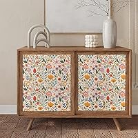 Vista 24 de Boho Wave Leaf Geometric Wallpaper, Cream PVC, Peel and Stick, Removable, Renter Friendly, Vintage, Modern, Easy DIY, 1 Roll = 17.71x118.1in