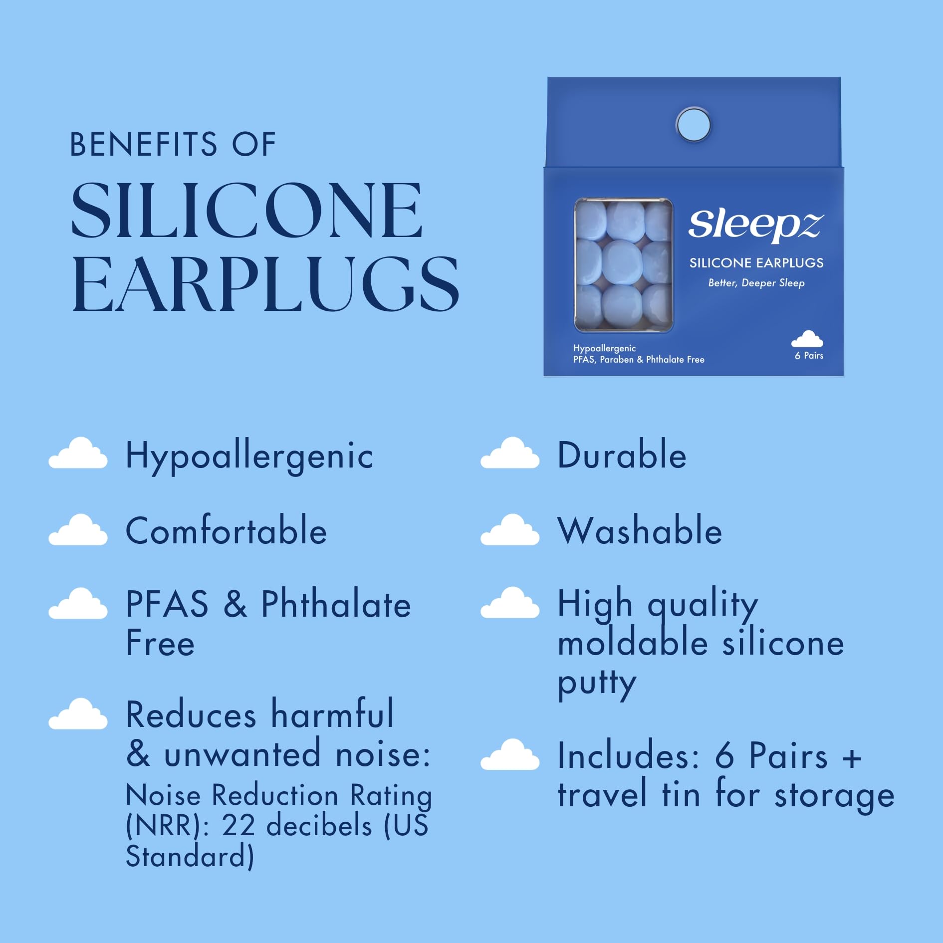 Sleepz Tappi per orecchie in silicone