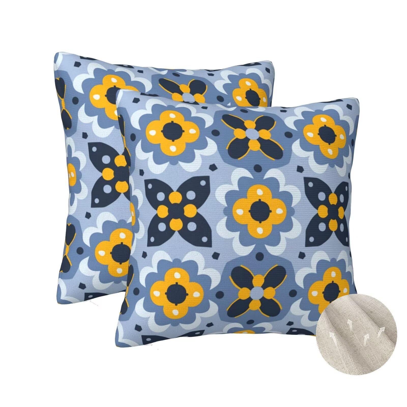 Coussins décoratifs maison bleu 60x60 cm idée cadeau salon