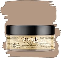 Vista 159 de Dixie Belle Paint Company - Pintura con acabado de tiza para muebles, color blanco lino (Drop Cloth), 8 fl oz, pintura mineral color blanco lino mate