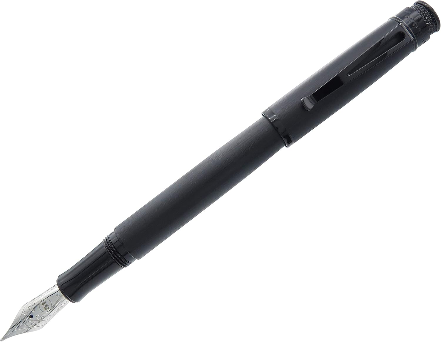 Retro 51 Tornado Fountain Pen, Matte Black Stealth, 1.1mm Nib (VRF-1701)