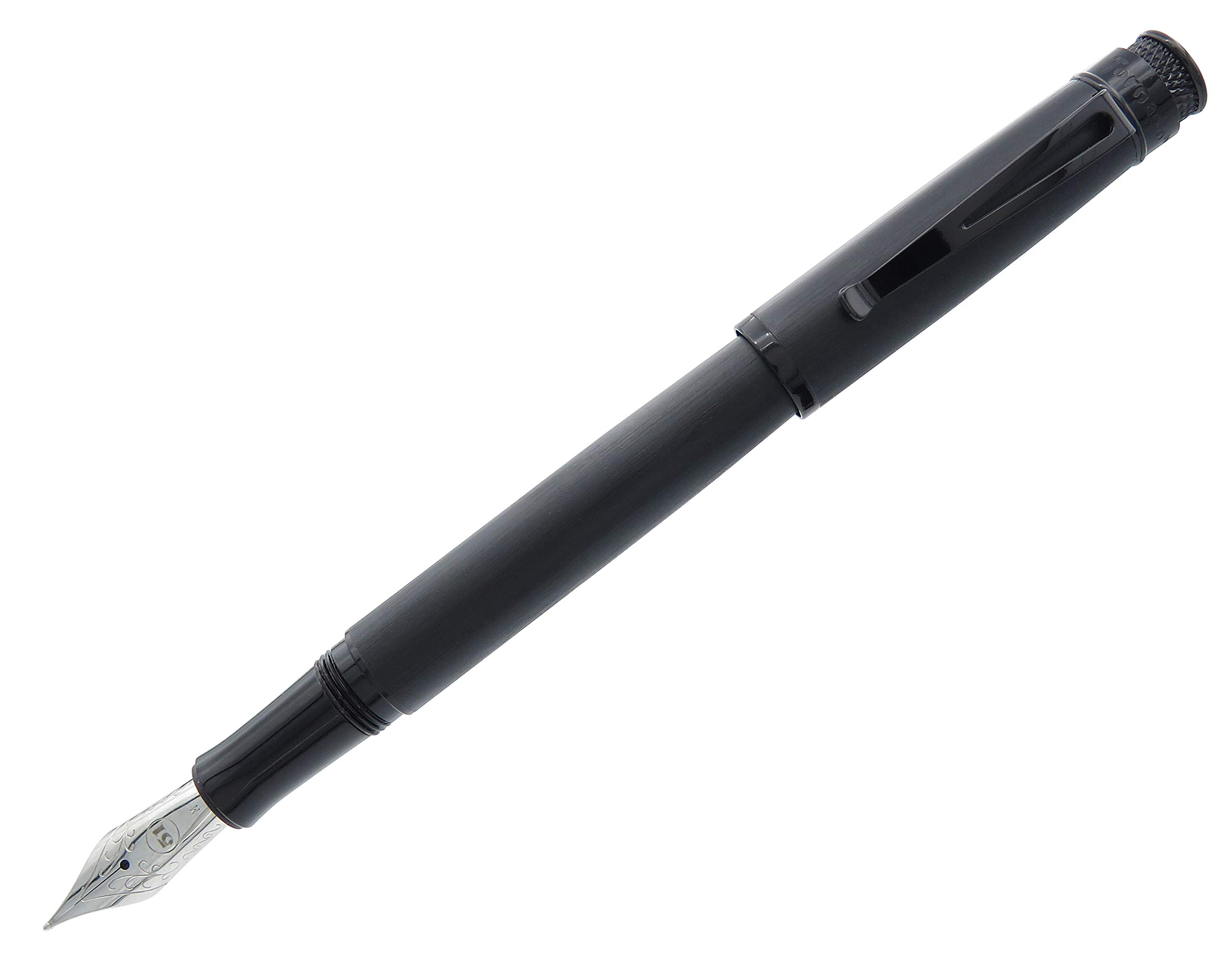 Retro 51 Tornado Fountain Pen, Matte Black Stealth, 1.1mm Nib (VRF-1701)