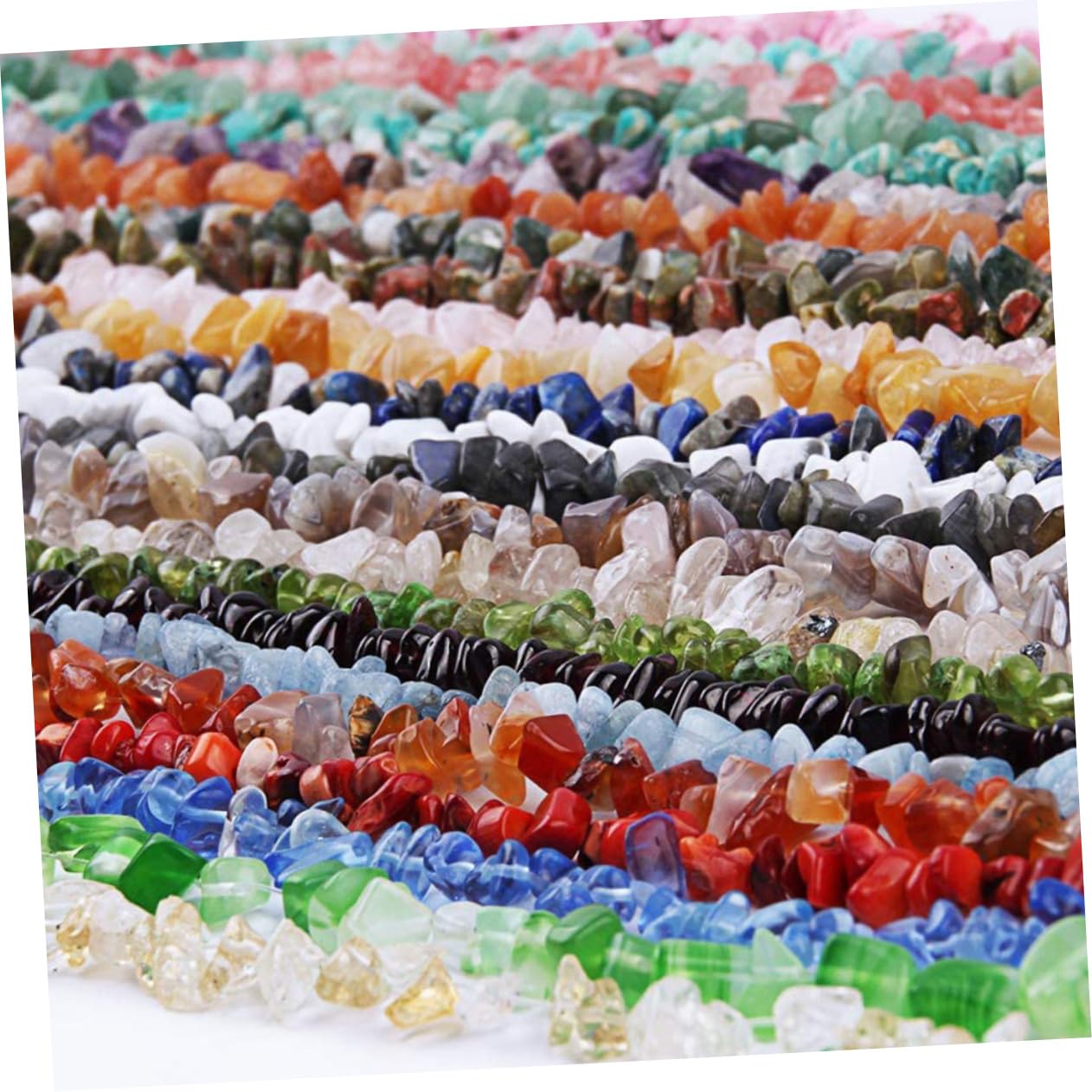 Perline Irregolari in Pietra Naturale per Gioielli Diy, 24 Scomparti | 1 Box, Accessori per Creazione Gioielli e Artigianato, Finitura Liscia, 24 Celle Ordinate
