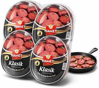 Namet Klasik Dana Kangal Sucuk, Is l  lem G rm , 200 gr x 4 Adet, Toplam 800 gr, Helal Sertifikal