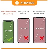 Vista 2 de Bocasal Funda tipo cartera cruzada para iPhone 11 Pro con tarjetero, protector de ranura para tarjetas con cremallera, a prueba de golpes, con Rojo