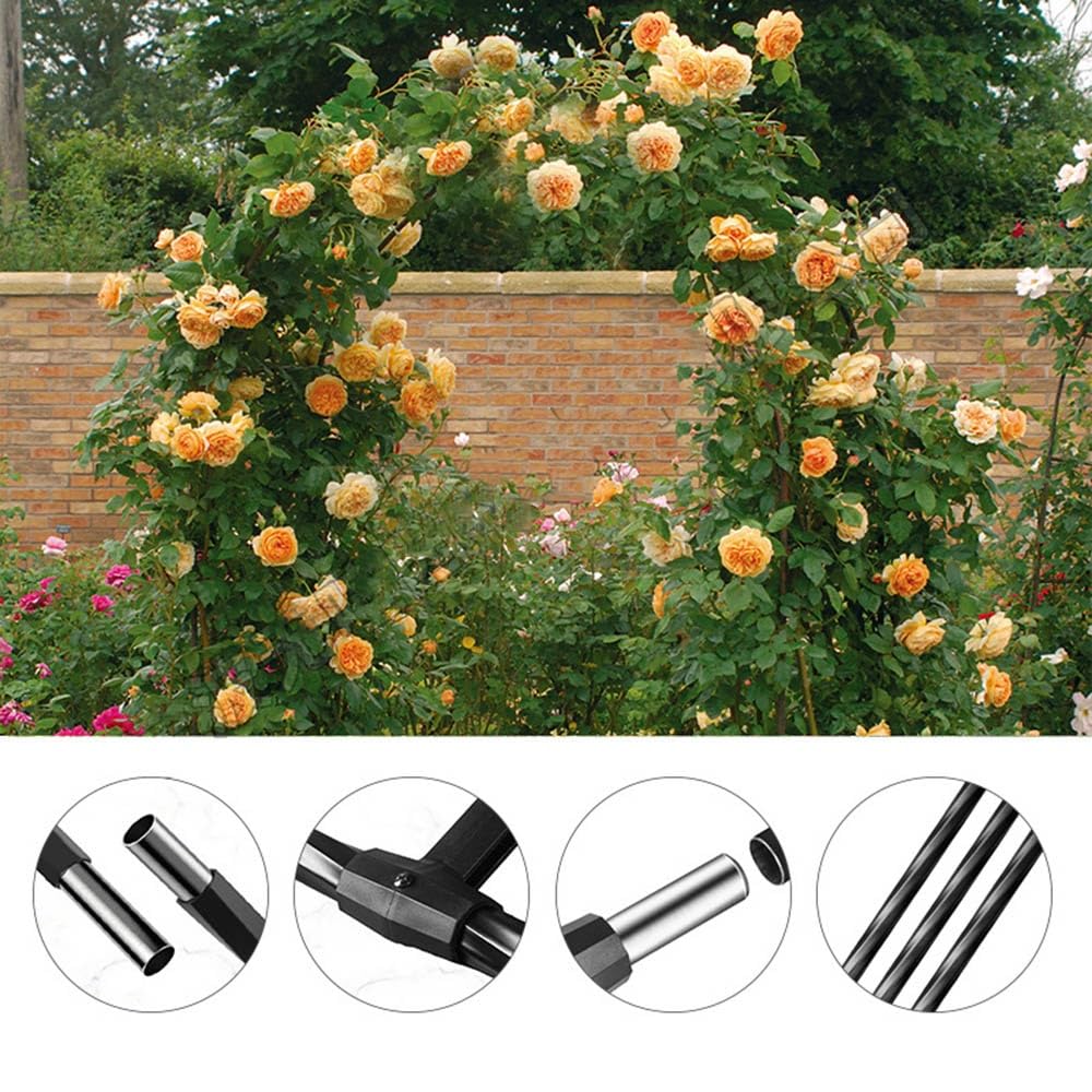 Seel Trellis do planów wspinaczkowych Czarna altana ślubna Oudoor Rose Archway dostępna w wielu rozmiarach (9'10,5') 6,6' szer. x 18 cm wys