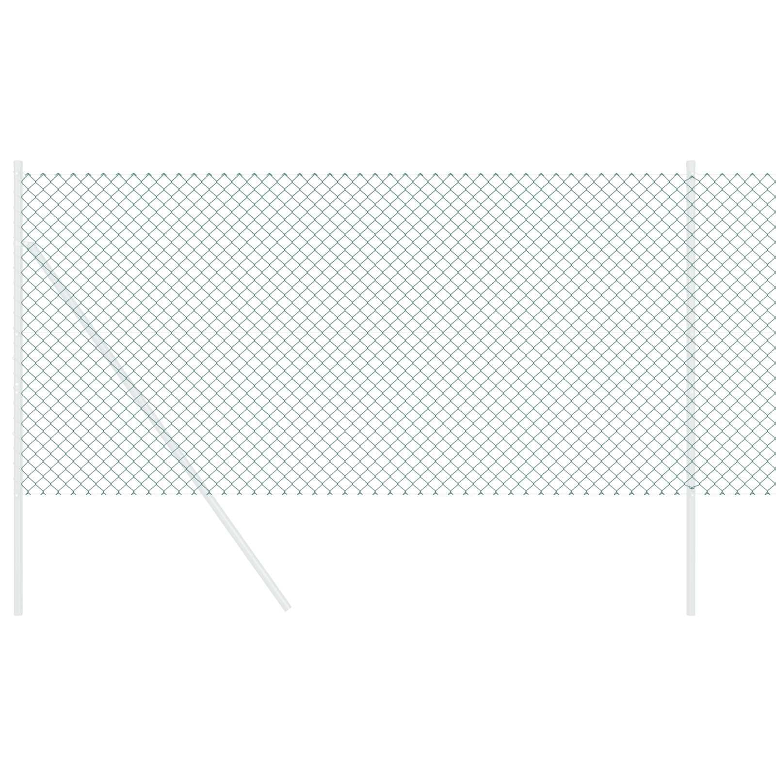 vidaXL Maschendrahtzaun 25 x 1 m Stahl Grün
