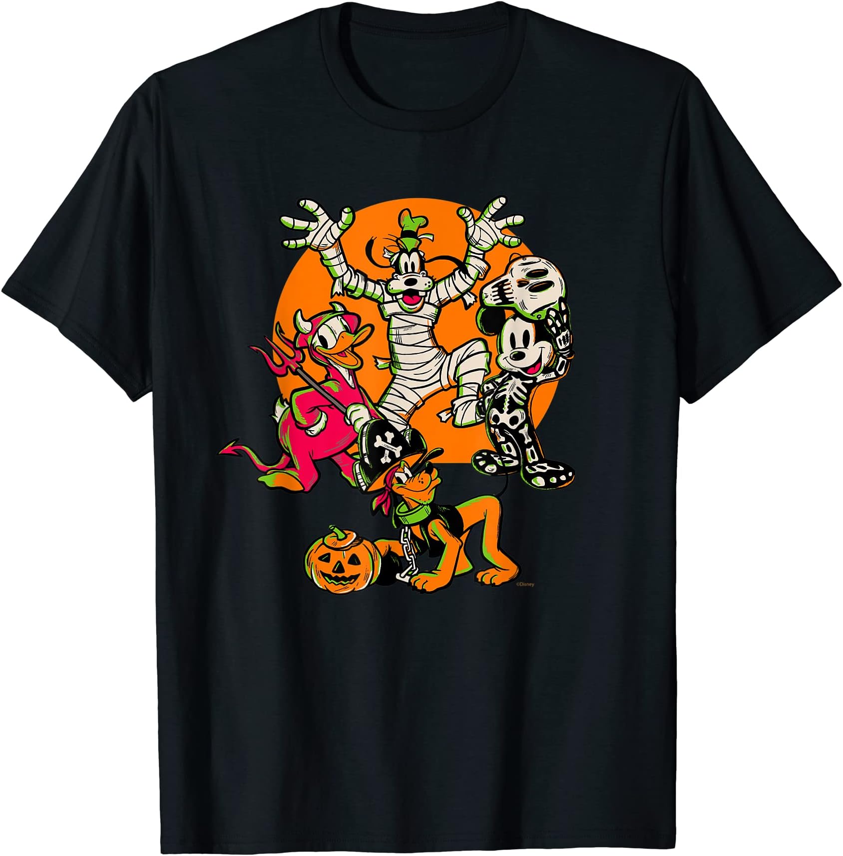 Disney100 Mickey Donald Goofy & Pluto Halloween Costumes T-ShirtOEKO-TEX STANDARD 100