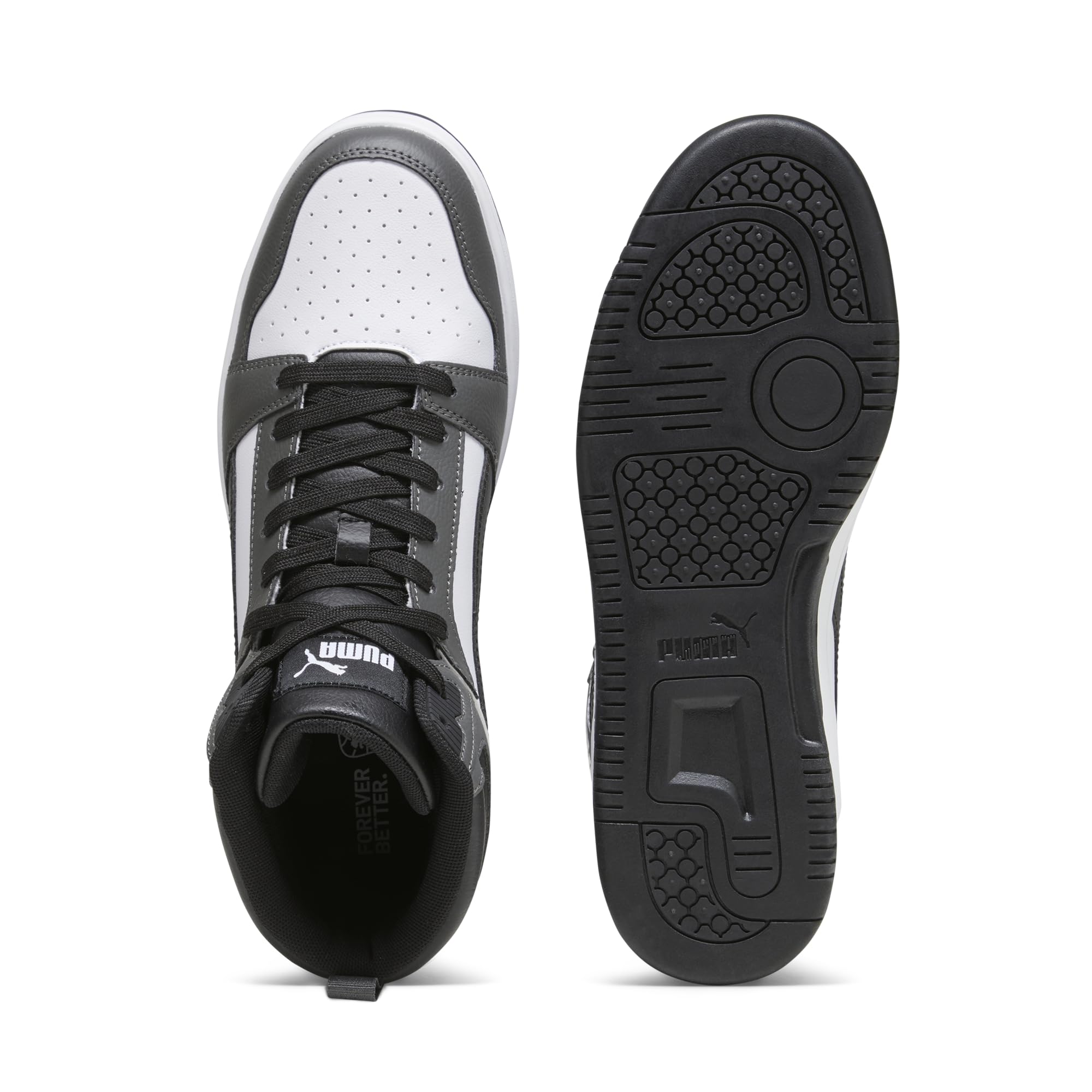 PUMA Rebound V6 Adidasy Uniseks,PUMA WHITE-PUMA BLACK-SHADOW GRAY,42.5 EU