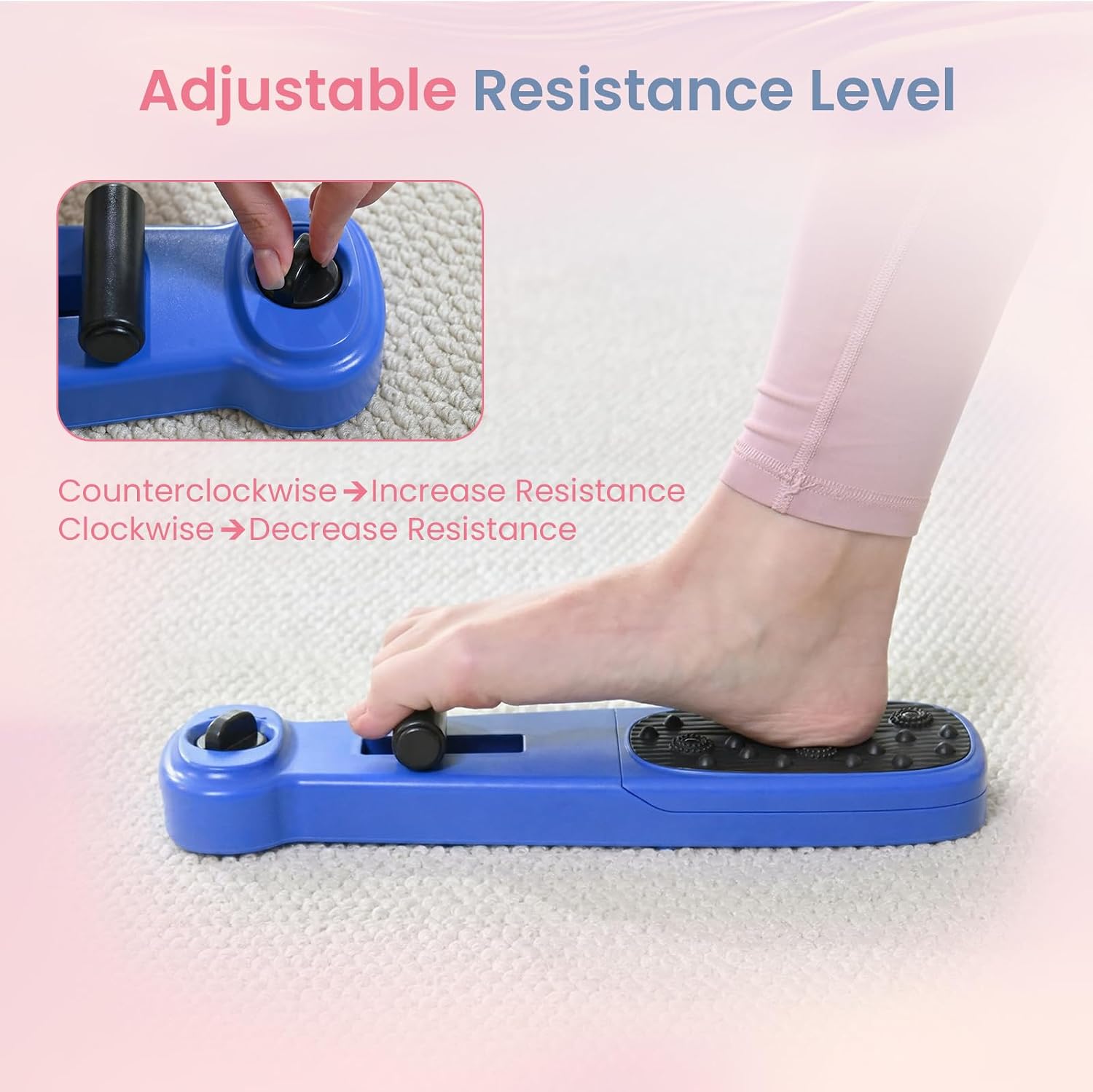kisnbld Foot Arch Trainer,Plantar Fasciitis and Flat Feet with Adjustable Magnetic- Arch Support Strengthener with Massage, Portable for Home and Gym
