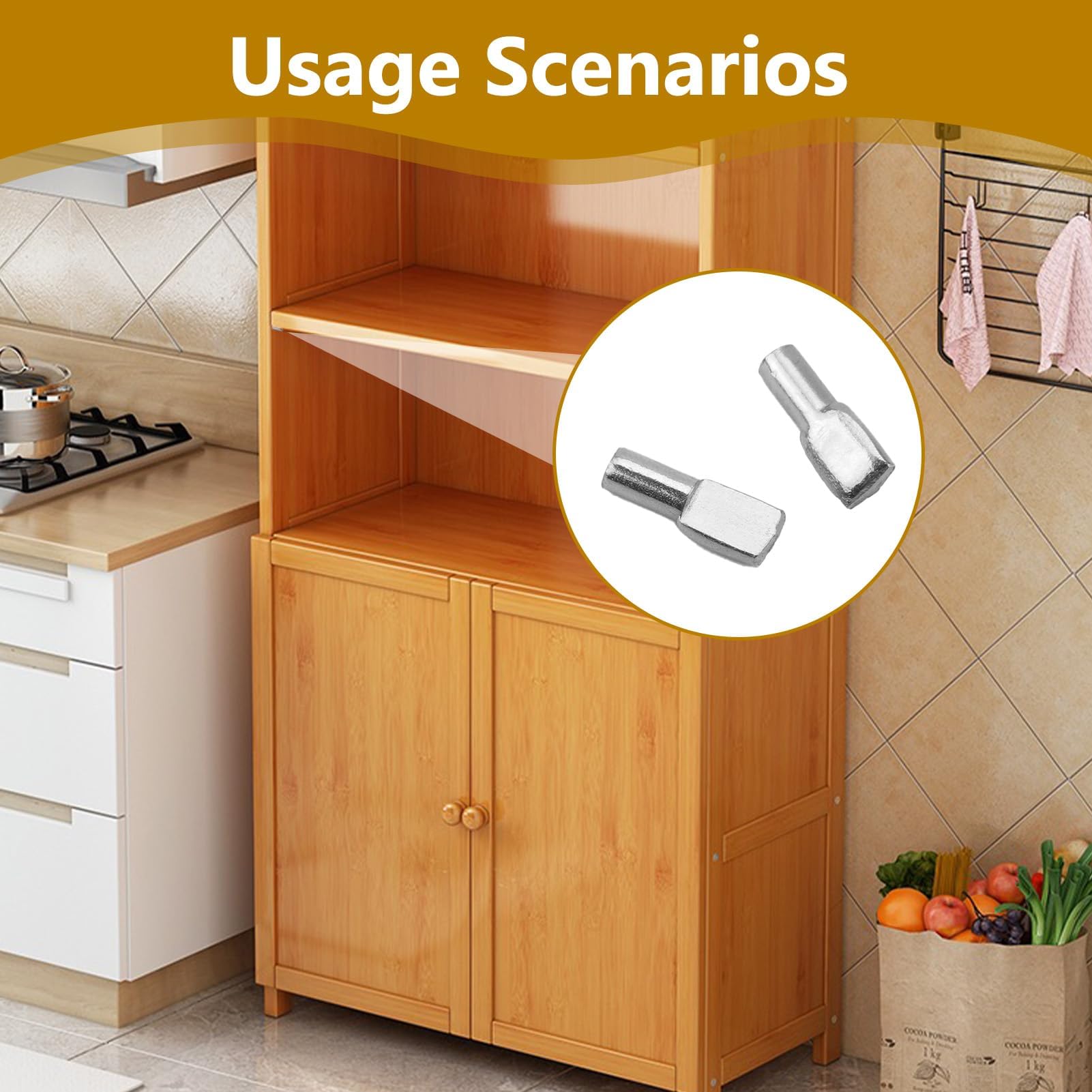 20 Tacchette Per Mensole In Metallo - 5x19mm, Anticorrosione, Facili Da Installare - Foto 9