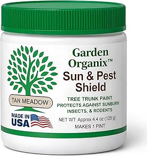Garden Organix™ Sun & Pest Shield Tree Paint – Organic Tree Guard, Sunburn & Pest Deterrent, 1 Pint (Tan Meadow)