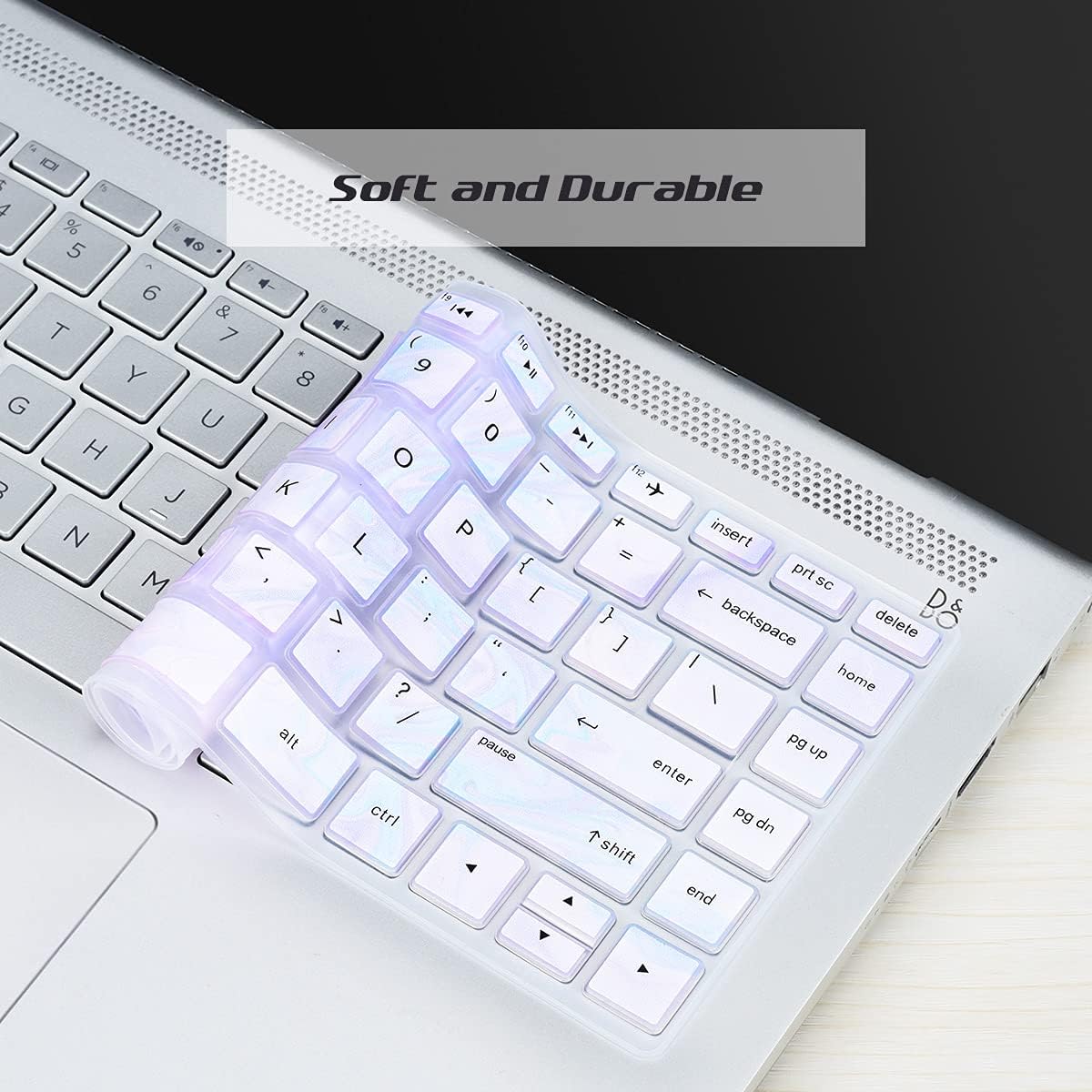 2 Pack Keyboard Cover for HP Pavilion x360 14" 14-dq 14-dk 14-cf 14-fq 14-bf 14-bw 14-cm Series 14-dq0011dx dq0002dx dq1025nr 14-cf0006dx cf0012dx 14-cf0006dx cf0012dx 14-dh2097nr(Marble+Clear)