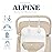 Baby Delight Alpine Deluxe Portable Bouncer, Infant, 0-6 Months, 100% GOTS Certified Cotton Fabrics, Organic Oat