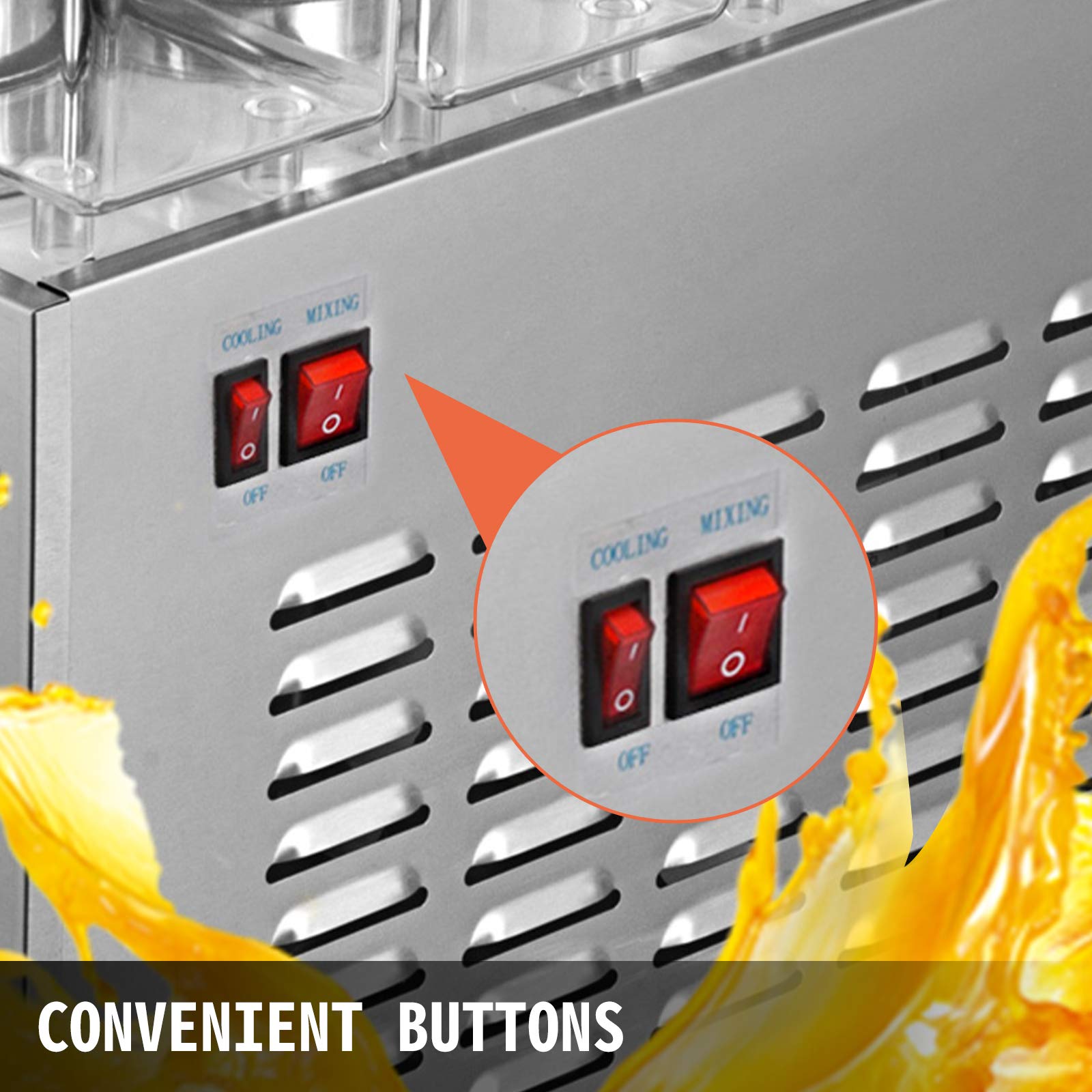 *****INCOMPLETE*****VEVOR Commercial Beverage Dispenser, Stainless Steel Food Grade Material,110V Fruit Juice Equipped with Thermostat Controller