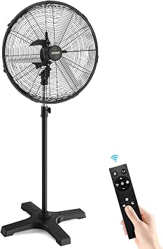 24 Inch High Velocity Industrial Fan, 6500 CFM Fan with Remote
