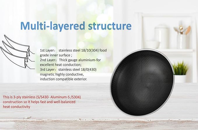 Sartén Wok Hikaru 12.5" con Recubrimiento Antiadherente miniatura 6