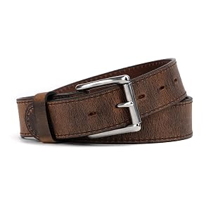 The Baron Leather Belt for Men Made In USA Mens Full Grain Leather Belt
