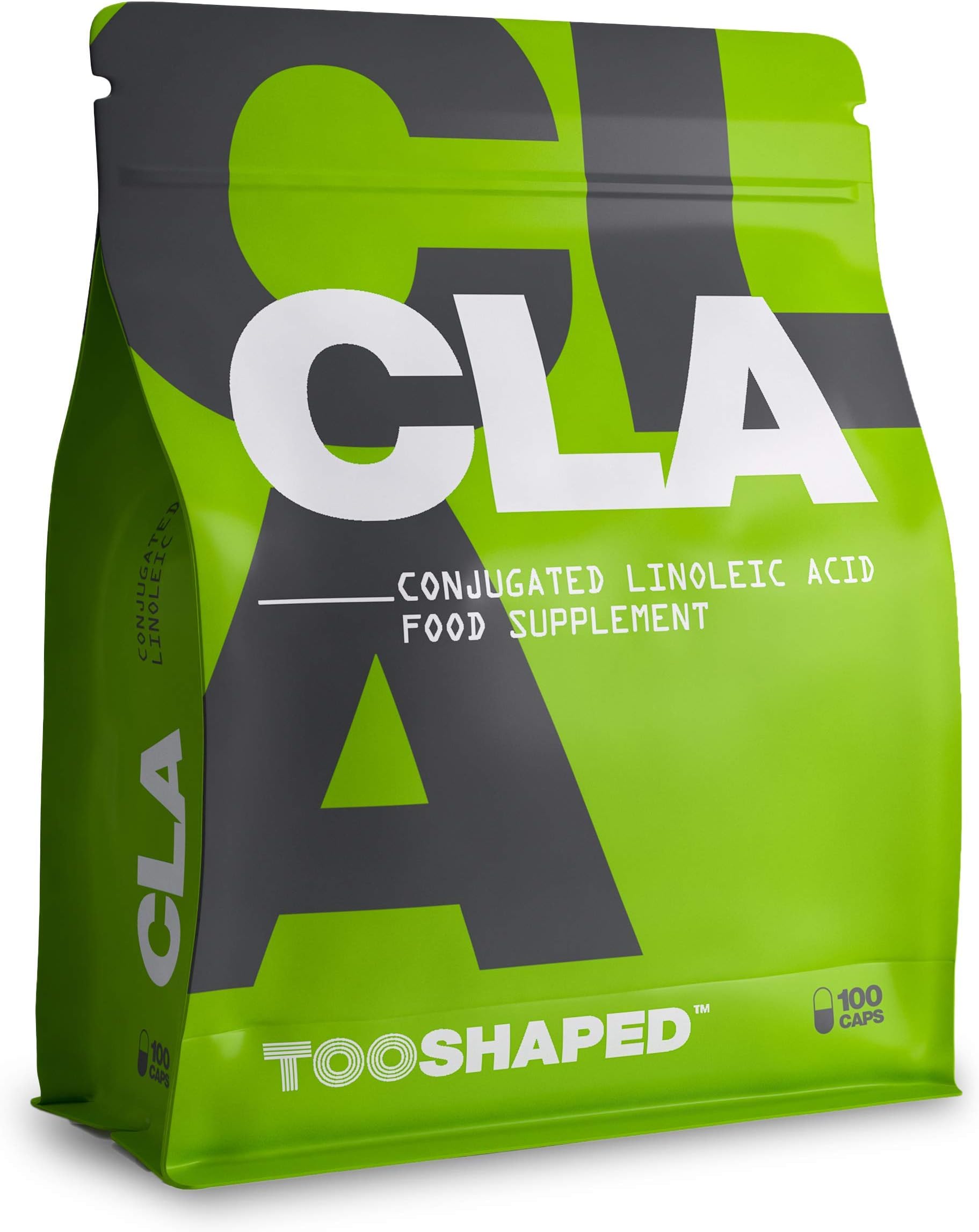 CLA capsules - 1000 mg soft gel - fat burner, muscle building and normal cholesterol level - 100 high-dose capsules of conjugated linoleic acid from TOOSHAPED
