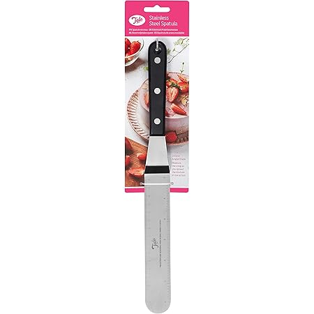 Tala Stainless Steel Large Angled Icing Spatula Pallette Knife, Black