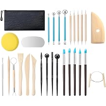 29 Pcs Clay Tool Set, Pottery Tools with Storage Bag, Polymer Clay Tools, Air Dry Modeling Kit for DIY Art Crafts Accessories, Suitable for Engraving, Embossing, Shaping