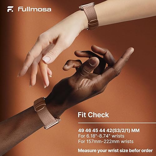 Miniatura 5 de Fullmosa - Correa compatible con Apple Watch (38 mm, 40 mm, 42 mm, 44 mm), de piel, compatible con Apple Watch SE y Series 6, 5, 4, 3, 2 y 1