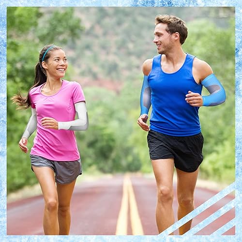 Miniatura 2 de 4 pares de mangas para cubrir brazos para hombres, mangas de brazo para hombres, protección solar UV, mangas de brazo, mangas deportivas para